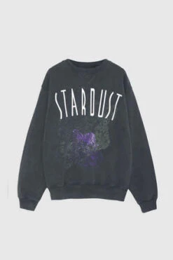Anine BingRamona Sweatshirt - Stardust/Washed Black -Sports Clothing Ramona Sweatshirt Stardust in Washed Black 20230330224921