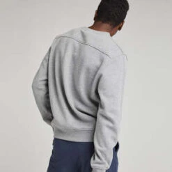 Richer PoorerRecycled Fleece Tapered Sweatshirt - Heather Grey -Sports Clothing Richer Poorer Grey Recycled Fleece Tapered Sweatshirt 20230802231353