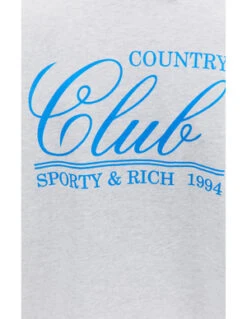 Sporty & Rich94 Country Club Cotton Sweatshirt - Grey -Sports Clothing SPORTY RICH 94 Country Club cotton sweatshirt 20230823075300