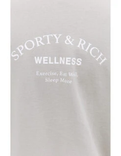 Sporty & RichWellness Printed Sweatshirt - Gray -Sports Clothing SPORTY RICH Wellness printed sweatshirt 20230822102439 1