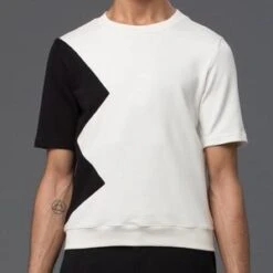 Carlos CamposShort Sleeve Sweatshirt - White/Black -Sports Clothing Short Sleeve Sweatshirt in White Black 20180413205526