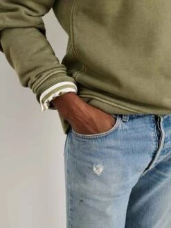 Alex MillSom Half Zip Sweatshirt - Olive -Sports Clothing Som Half Zip Sweatshirt in Fleece Olive 20230823221416