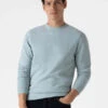 SunspelLoopback Sweatshirt - Blue Sage -Sports Clothing Sunspel Loopback Sweatshirt in Blue Sage 20230905150333