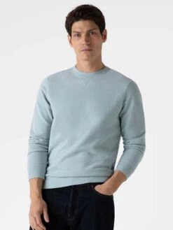 SunspelLoopback Sweatshirt - Blue Sage