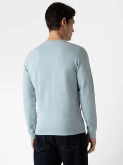 SunspelLoopback Sweatshirt - Blue Sage 10 SunspelLoopback Sweatshirt - Blue Sage -Sports Clothing Sunspel Loopback Sweatshirt in Blue Sage 20230905150334