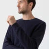 SunspelLoopback Sweatshirt - Navy -Sports Clothing Sunspel Loopback Sweatshirt in Navy 20230905150337