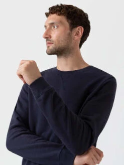 SunspelLoopback Sweatshirt - Navy