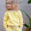 My Little CozmoKIDS My Little Cozmo Surf Sweatshirt - Lemon Organic Terry Stripe -Sports Clothing Surf Sweatshirt in Lemon Organic Terry Stripe by My Little Cozmo 20220213065951