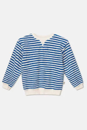 My Little CozmoKIDS My Little Cozmo Surf Sweatshirt - Ocean Organic Terry Stripe 5 My Little CozmoKIDS My Little Cozmo Surf Sweatshirt - Ocean Organic Terry Stripe - Image 3