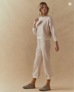 The Great.The Corduroy Teammate Sweatshirt - Washed White -Sports Clothing The Great The Corduroy Teammate Sweatshirt Washed White 20231003211338