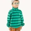 TinycottonsKids Tiny Cottons Tiny Stripes Mockneck Sweatshirt - Emerald -Sports Clothing Tiny Cottons Tiny Stripes Mockneck Sweatshirt in Emerald 20230901174853