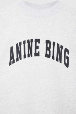 Anine BingTyler Sweatshirt - Heather Grey/Black -Sports Clothing Tyler Sweatshirt in Heather Grey with Black 20230811192532 2