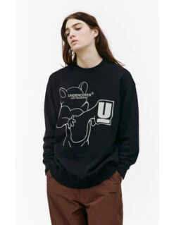 Undercovergraphic Logo Sweatshirt - Black -Sports Clothing Undercover Black graphic logo sweatshirt 20231028115320