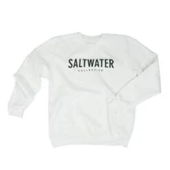 The Saltwater CollectiveClassic Crew Sweatshirt - White -Sports Clothing Unisex The Saltwater Collective Classic Crew Sweatshirt White 20201122014009