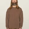 YMCVersatile Waffle Cotton Sweatshirt - Brown -Sports Clothing Versatile Waffle Cotton Sweatshirt Brown 20230726133509