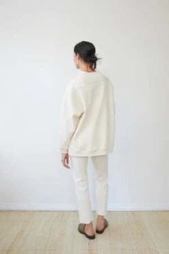 Wol HideRib Neck Sweatshirt - Natural -Sports Clothing WOL HIDE Rib Neck Sweatshirt Natural 20231025235056