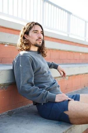 Crow CollectiveWest Side Crewneck Sweatshirt - Charcoal 4 Crow CollectiveWest Side Crewneck Sweatshirt - Charcoal - Image 2