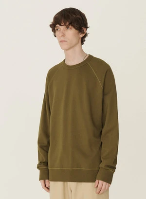YMCEarth Shrank Organic Cotton Sweatshirt - Olive 5 YMCEarth Shrank Organic Cotton Sweatshirt - Olive - Image 3
