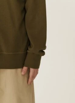 YMCEarth Shrank Organic Cotton Sweatshirt - Olive 13 YMCEarth Shrank Organic Cotton Sweatshirt - Olive -Sports Clothing YMC Earth Shrank Organic Cotton Sweatshirt Olive 20230831172719