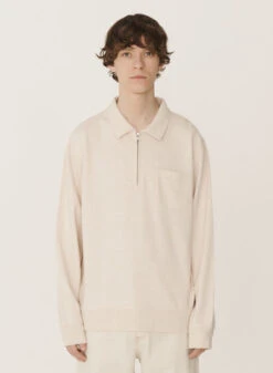 YMCEarth Sugden Organic Cotton Sweatshirt - Ecru Marl -Sports Clothing YMC Earth Sugden Organic Cotton Sweatshirt Ecru Marl 20230831172541