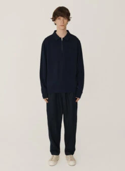 YMCEarth Sugden Organic Cotton Sweatshirt - Navy -Sports Clothing YMC Earth Sugden Organic Cotton Sweatshirt Navy 20230904112727