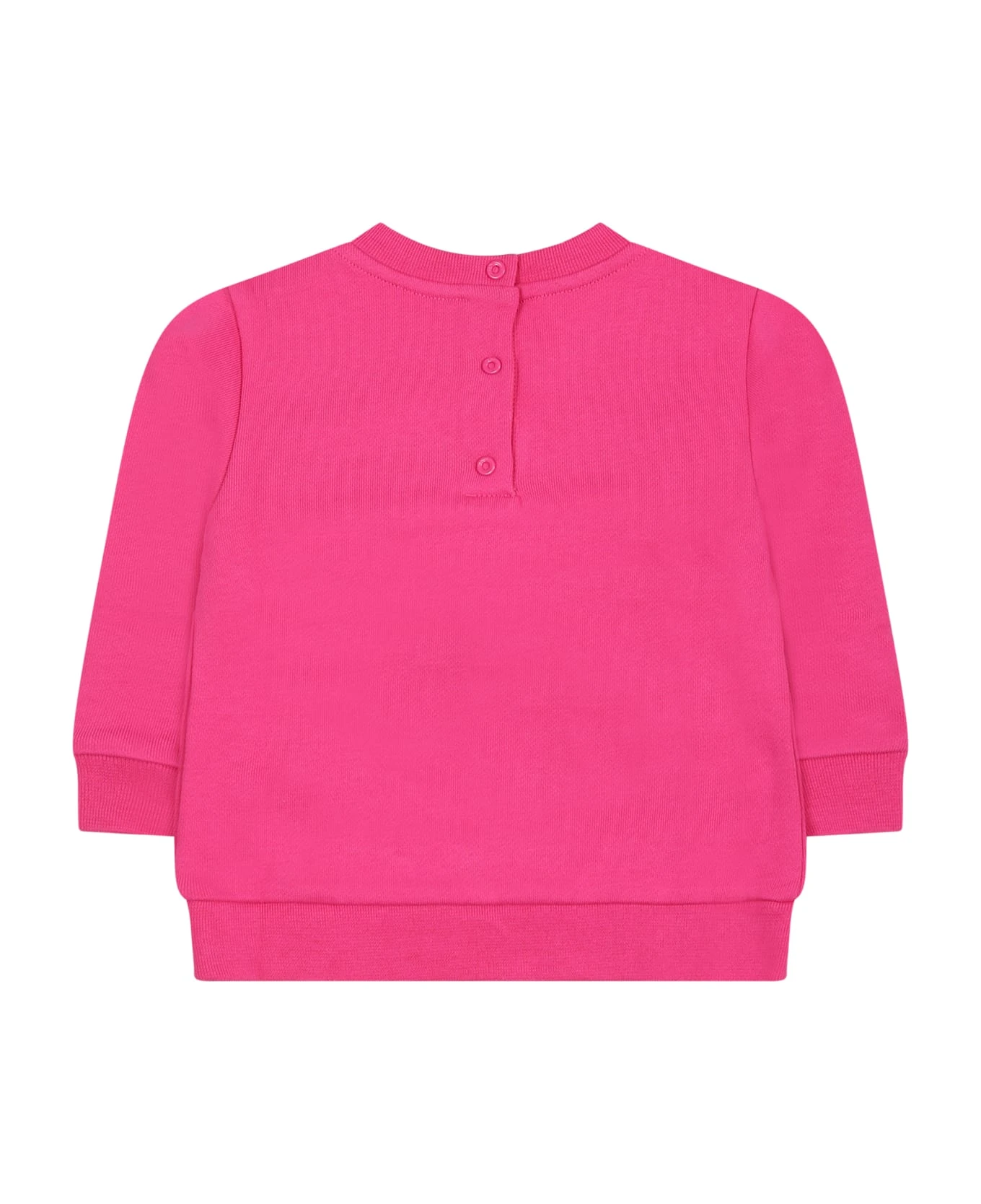 FENDI Fuchsia Sweatshirt For Baby Girl With Logo 4 FENDI Fuchsia Sweatshirt For Baby Girl With Logo - Image 2