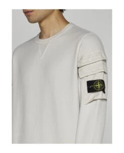 Stone Island Pocket-detail Cotton Sweatshirt -Sports Clothing a1896cb66070897532c5cc32b0eccfe0