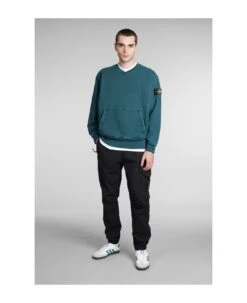 Stone Island Sweatshirt In Green Cotton -Sports Clothing a765eb43f2c4df976e85fe2557bc9b76