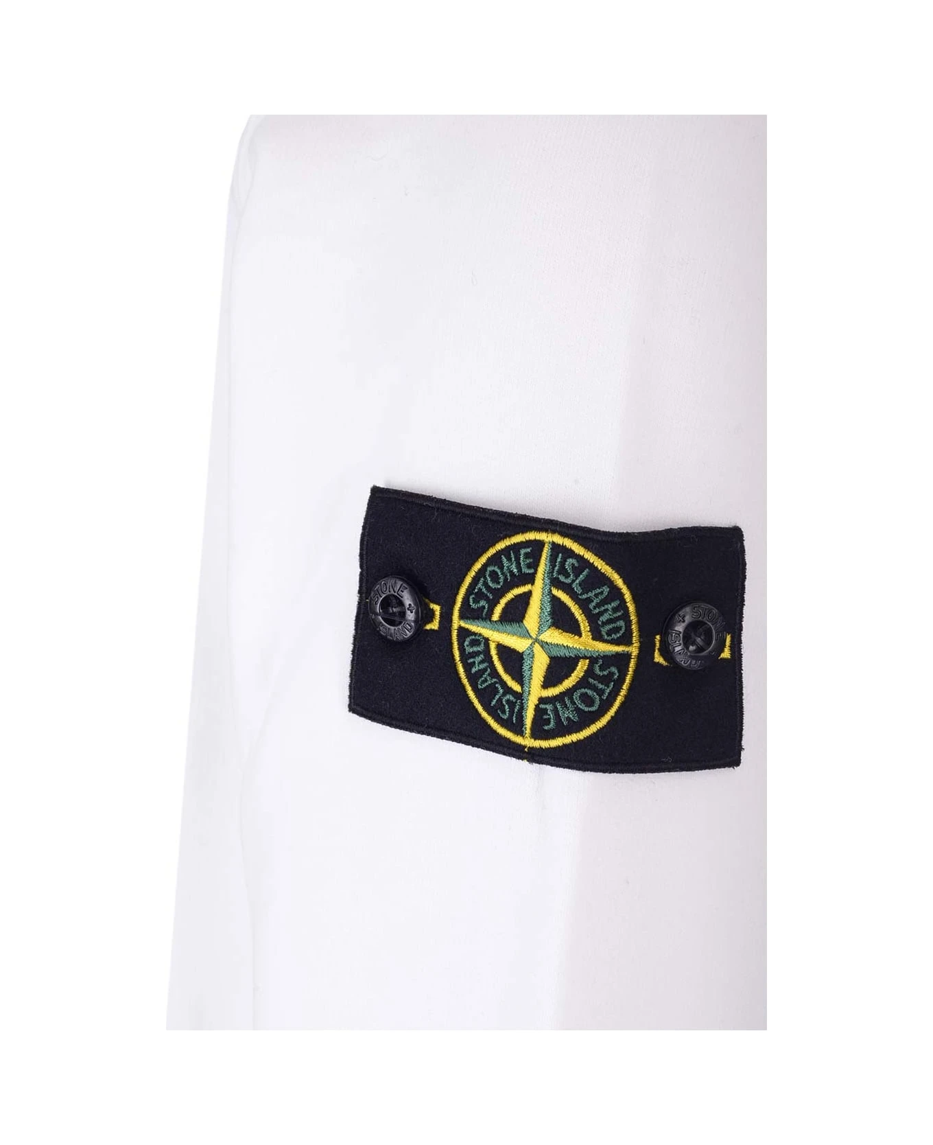 Stone Island White Sweatshirt 5 Stone Island White Sweatshirt - Image 3