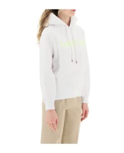 Lanvin Curb Logo Hooded Sweatshirt -Sports Clothing ab68a12e58fa9927f5fe9e57b3ec4fe9