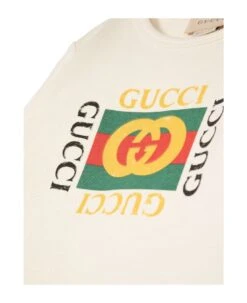 Gucci White Felted Cotton Jersey Sweatshirt -Sports Clothing ae7e341583374e4162b263a0ac3ca0e8