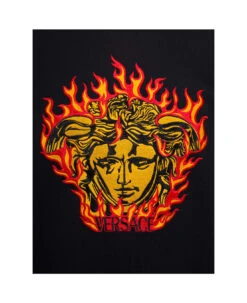 Versace Black Crewneck Sweatshirt With Medusa Print In Cotton Man -Sports Clothing b3210e6e1f66c648c9e03014837d684f