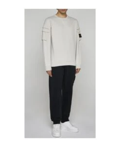 Stone Island Pocket-detail Cotton Sweatshirt -Sports Clothing b9201760634e454bbd584dd5762a04fc