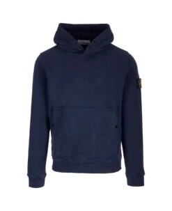 Stone Island Blue Cotton Sweatshirt