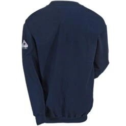 Bulwark Sweatshirts: Men's SEC2 NV Flame-Resistant Navy Blue Crewneck -Sports Clothing bulwark sec2nv b 01