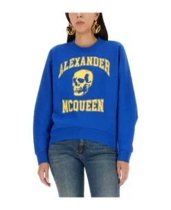 Alexander McQueen Varsiity Skull Sweatshirt -Sports Clothing c17c5b1f3249a729ee5221579a463283
