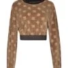 Dolce & Gabbana All-over Logo Cropped Sweatshirt -Sports Clothing c319bb64c78b9ea1e009f993b7b4fbf5