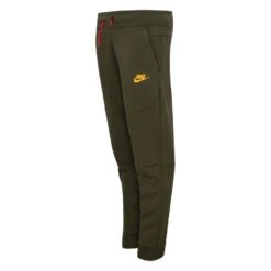 Nike Sweatpants NSW Tech Fleece - Rough Green/University Red Yellow Kids