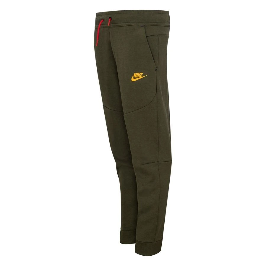 Nike Sweatpants NSW Tech Fleece - Rough Green/University Red Yellow Kids 3 Nike Sweatpants NSW Tech Fleece - Rough Green/University Red Yellow Kids