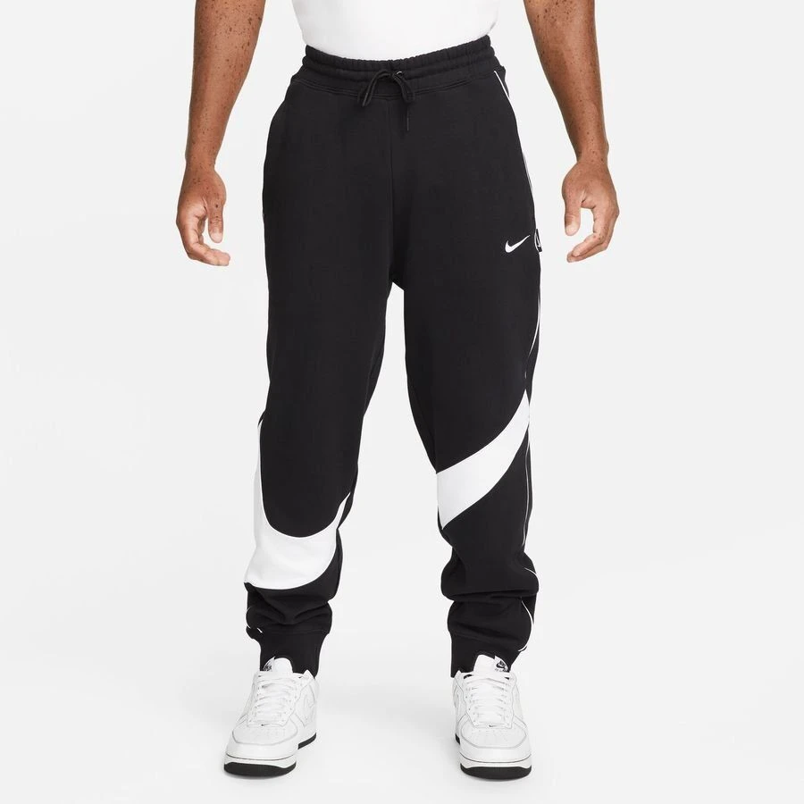 Nike Sweatpants Swoosh Fleece - Black/White 3 Nike Sweatpants Swoosh Fleece - Black/White