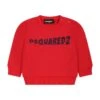 DSQUARED2 Red Sweatshirt For Baby Boy With Logo -Sports Clothing ce7fd743040a975f33552b8d57c296fa