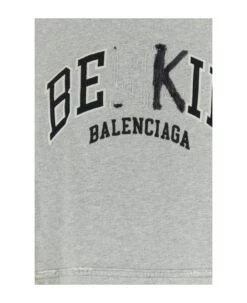 Balenciaga Light Grey Cotton Sweatshirt -Sports Clothing cf30a9a7bf7ce1042abef2339e614c92