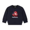 DSQUARED2 Blue Sweatshirt For Baby Boy With Logo And Print -Sports Clothing cff57546371fea309ee13d13227e8a0d