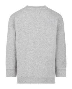 FENDI Grey Sweatshirt For Kids With Logo 5 FENDI Grey Sweatshirt For Kids With Logo -Sports Clothing d078f84fd01820e56724e2fb1ee79ea6
