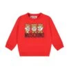 MOSCHINO Red Sweatshirt For Baby Kids With Teddy Bears -Sports Clothing d3955bd258dda3d168e6c65693d8dcc7