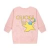 Gucci Pink Sweatshirt For Baby Girl With Print And Logo -Sports Clothing d4251e6d3e98cc39de5b9e1debe4db56
