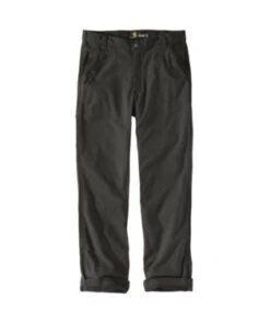 Carhartt Pants: Men's 103342 306 Peat Rugged Flex Relaxed Fit Canvas Flannel-Lined Utility Work Pant -Sports Clothing detail 103342 306 p 1