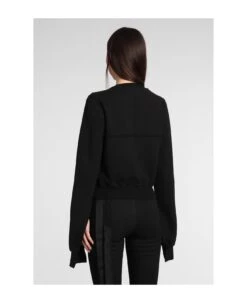 Cropped Sweat Sweatshirt In Black Cotton -Sports Clothing e108f67a2e68abe8b45d43b6dee7819b