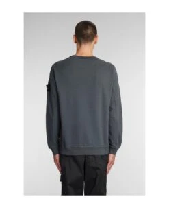 Stone Island Sweatshirt In Grey Suede And Fabric -Sports Clothing e15bade875af68d3a222f468a77ec8f5
