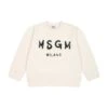 MSGM Ivory Sweatshirt For Baby Kids With Logo -Sports Clothing e402046265eb4c3f64949b69da7a14a3